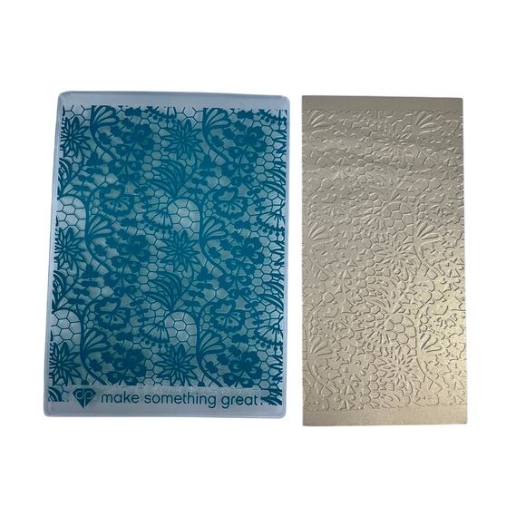 MAKE SOMETHING GREAT Embossing Folder Set Damask Lace Floral Card Making - Picture 6 of 7